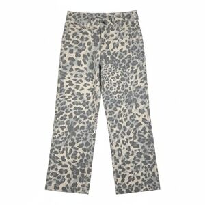 Abercrombie Kids Leopard Print Low Rise Baggy Jeans Wide Leg | Size 9/10